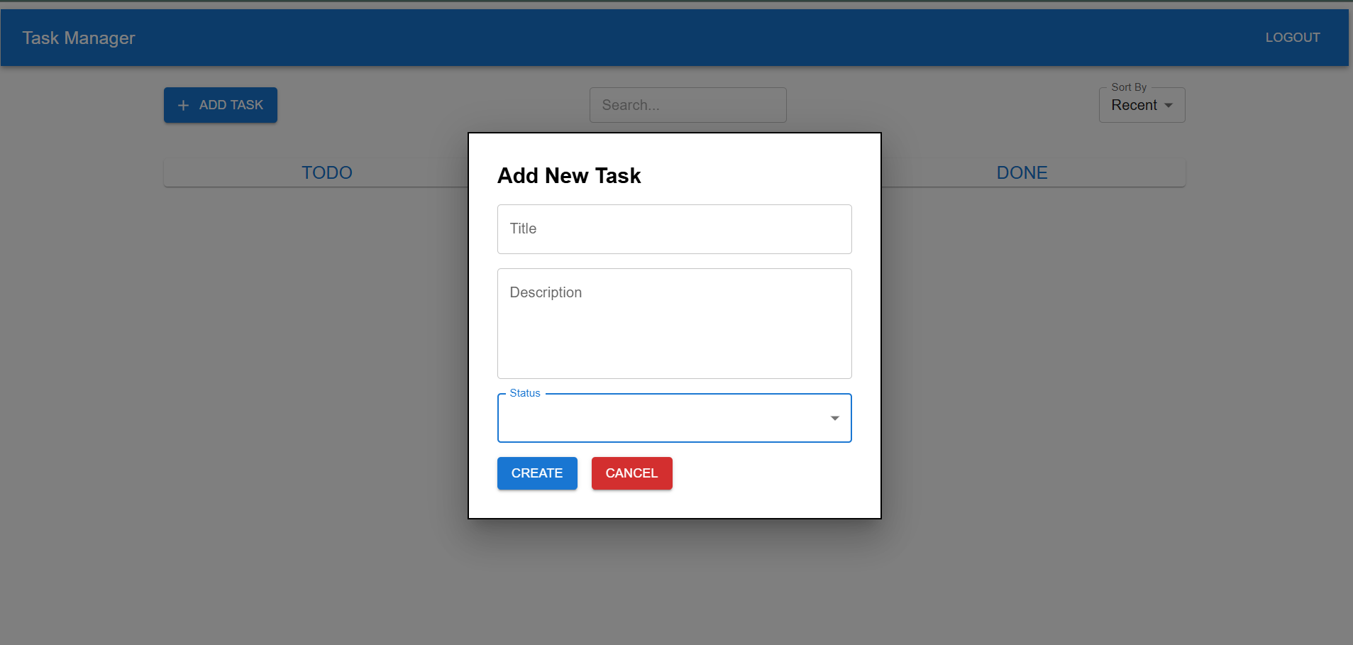 Task-Manager project screenshot